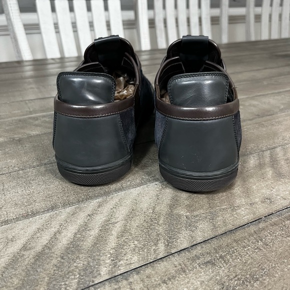 Louis Vuitton Slalom Suede Leather Navy Brown Shoes Sz 10.5 - Picture 5 of 6